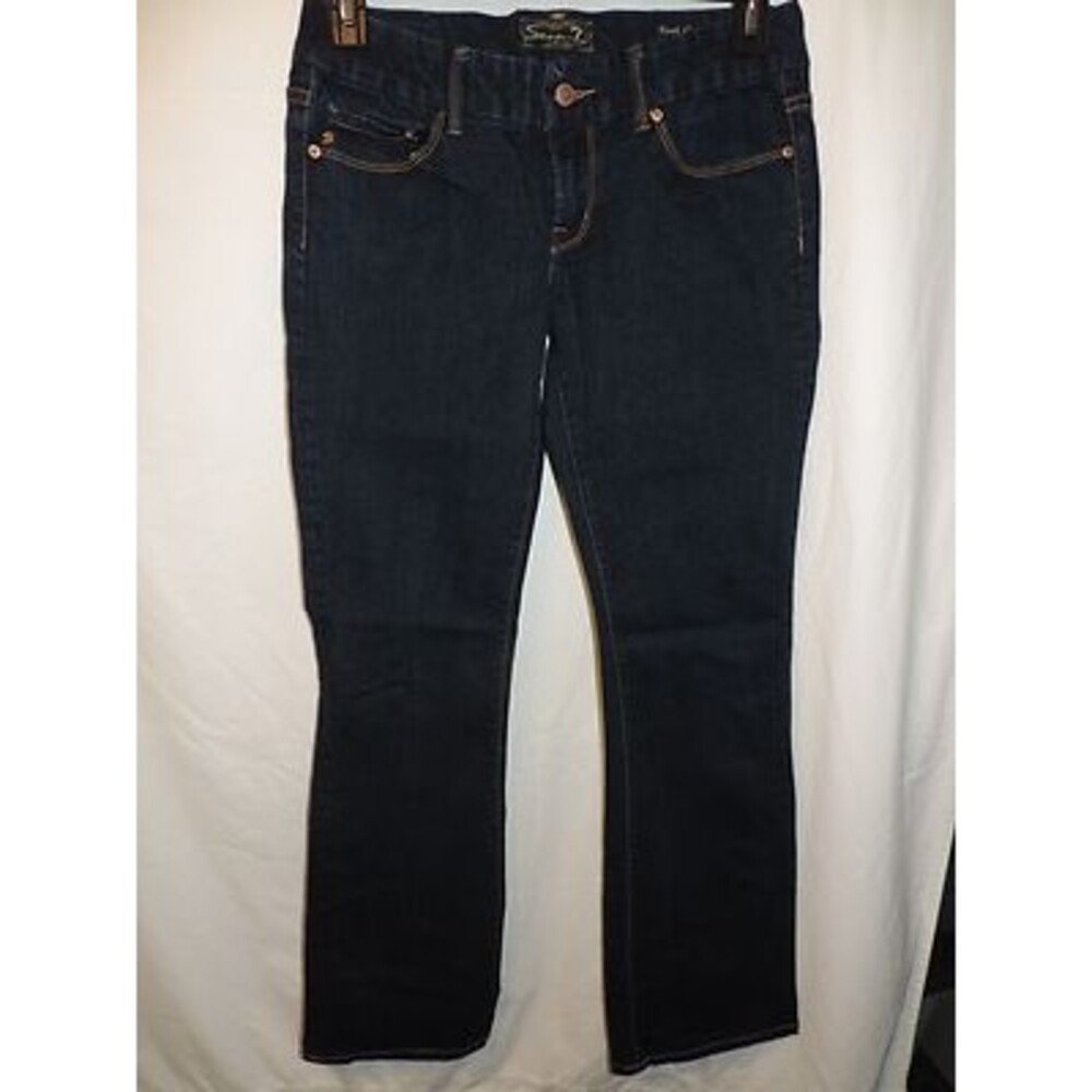 Seven7 Womens Size 30 Bootcut Jeans Medium Wash Stretch Denim 33 Inseam
